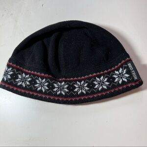 BEC-TECH POLYESTER HAT W/Warm Lining. One size. Black, red, gray & white. Adult